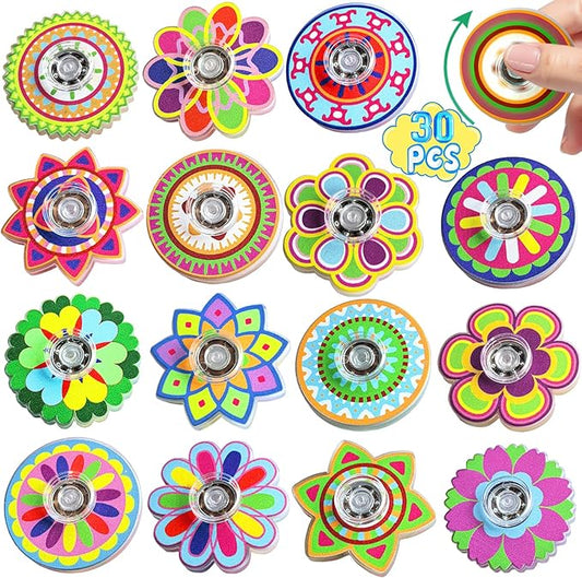 30 Pack Fidget Toys Spinner Bulk Gifts Party Favors for Kids Adults,Sensory Toys Goodie Bags Stuffers for Boys Girls Autism ADHD Stress Relief,Treasure Box Toy Classroom Carnival Prizes Supplies