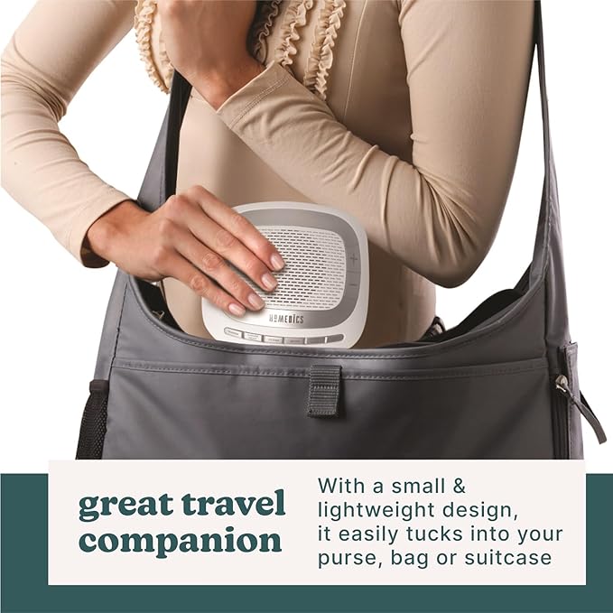 Homedics Rejuvenate White Noise Sound Machine. Travel Sound Machine for Sleep and Relaxing. Great for Travel, Nursery’s and Babies. 6 Relaxing Nature Sounds, Auto-Off Timer