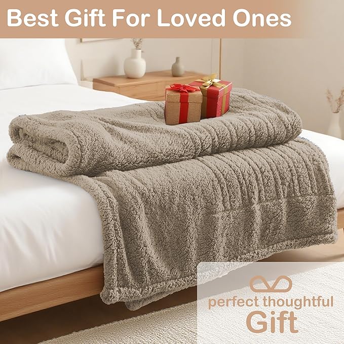 Electric Heated Blanket 6 Heating Settings & 10H Auto Off Full 72×84 Ultra-Soft Warm Machine Washable Home Office Light Brown