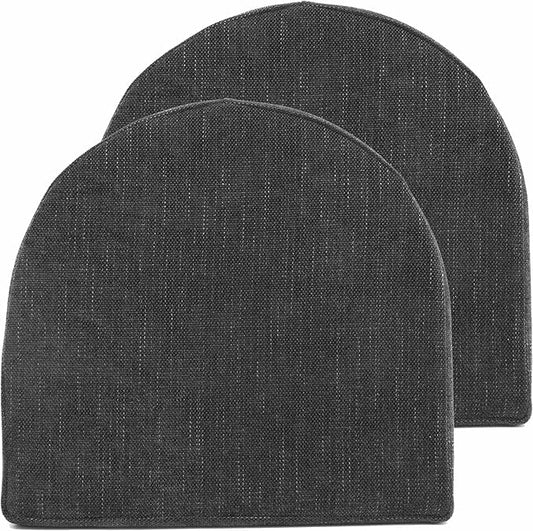 Chair Cushions: Premium High-Density Memory Foam Seat Cushion for Office, Home, & Car - Ergonomic Design for Comfortable Sitting, Relieves Pain & Tailbone Pressure with Non-Slip Bottom, 2 Pack, Black
