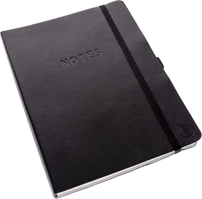 Graphique Apollo Vegan Leather Journal | Hardcover Notebook | 192 Lined Pages | Inner Pocket, Pen Loop, Elastic Closure | Work, Diary, Notes | 6” x 8”