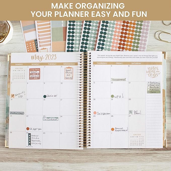 bloom daily planners Color Coding Planner Stickers - Muted Neutrals 1/4" Minimalist Dot Labels - Six Sheets, 1000+ Stickers Per Pack! - Sweater Weather