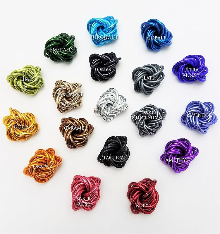 Möbii Fidget Ball (Solid Color): Quiet Mobius ADHD Anxiety Stim Stress Relief Toy Tool for Home Travel Office or Desk (Small, Full, Sable Rose)