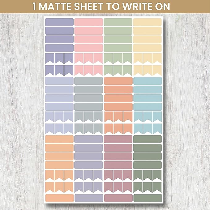 bloom daily planners Bright & Colorful Calendar Essentials Planner Stickers - 8 Sheets, 1629 Stickers Per Pack! - Color Coordinating Monthly Headings, Dates, Icons, Etc. - Happy Seasons