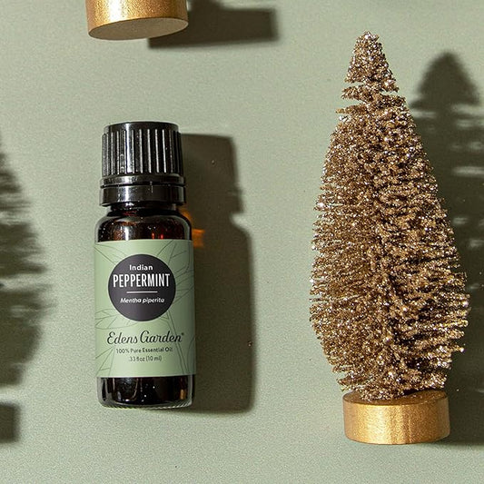 Edens Garden Peppermint- Indian Essential Oil- 100% Pure Premium Grade, Undiluted, Natural, Therapeutic, Aromatherapy, The Best for Diffuser, Face, Candle, Humidifiers 10 ml (.33 fl oz)