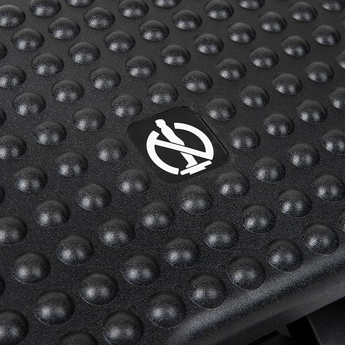 Mind Reader Foot Rest, Under Desk at Work, Ergonomic, Height Adjustable, Office, Plastic, 17" L x 13" W x 6.25" H, Black (Pack of 5)