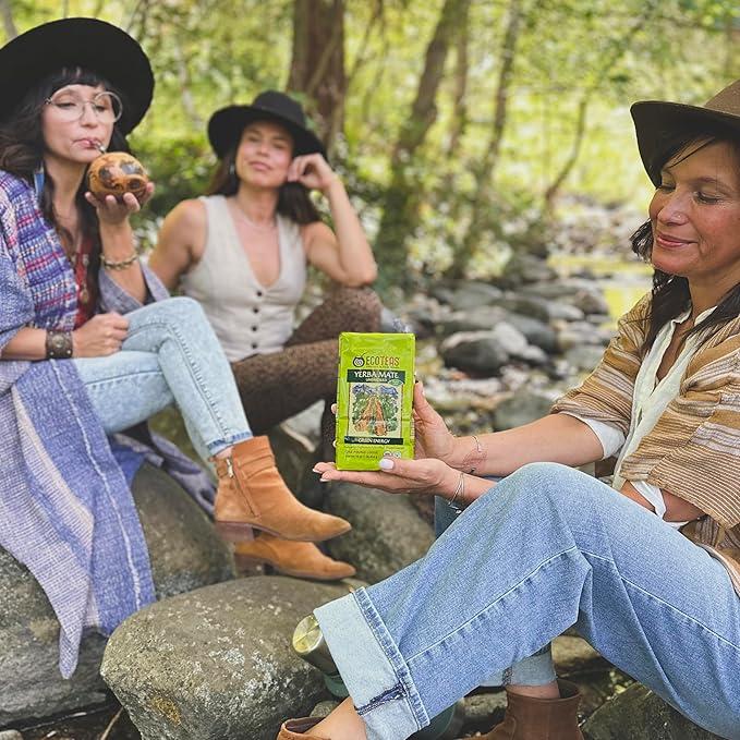 ECOTEAS Organic Yerba Mate Loose Leaf Tea – Natural Energy & Detox Herbal Tea – Coffee Alternative - Kosher, Non-GMO, Gluten-Free - Unsmoked Pure Leaf from Argentina, 1 lb (Pack of 1)