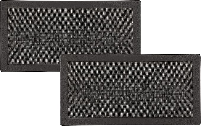 J&V TEXTILES Hillside Oversized Oil- and Stain-Resistant Anti-Fatigue Kitchen Mat (2-Pack Espresso)*