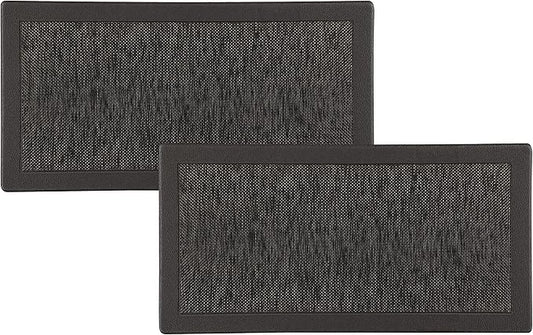 J&V TEXTILES Hillside Oversized Oil- and Stain-Resistant Anti-Fatigue Kitchen Mat (2-Pack Espresso)*