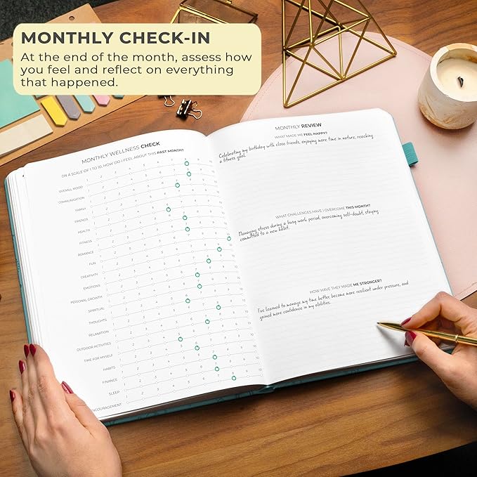 Clever Fox Gratitude Journal Large – Happiness, Positivity & Affirmation Journal – Inspirational Daily Notebook, 3 Months, 8.3x11” (Aquamarine)