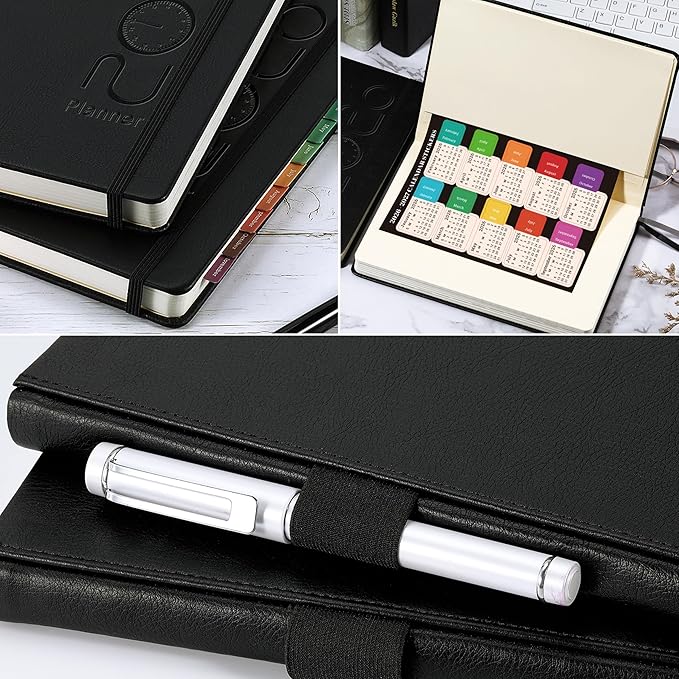 2026 Planner - Planner 2026 with Pen Loop, Jan 2026 - Dec 2026, to Achieve Your Goals & Improve Productivity, Thick Paper, 40 Note Pages, Inner Pocket, 5.75" x 8.25" - Black