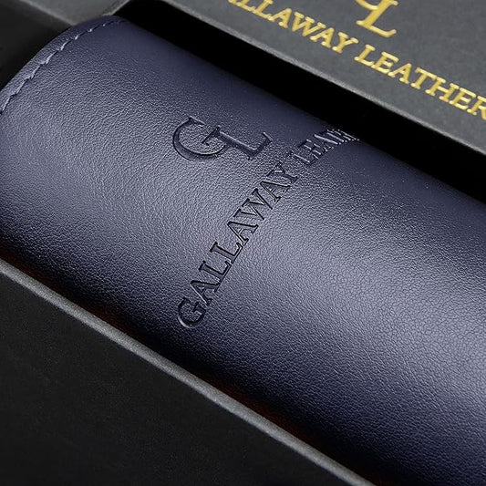 Gallaway Leather Desk Pad – 25 x 17 inch - Desk Mat Home Office Desk Accessories Desktop Protector XXL Mouse Pad Writing Desk Blotter - Navy Blue - Medium