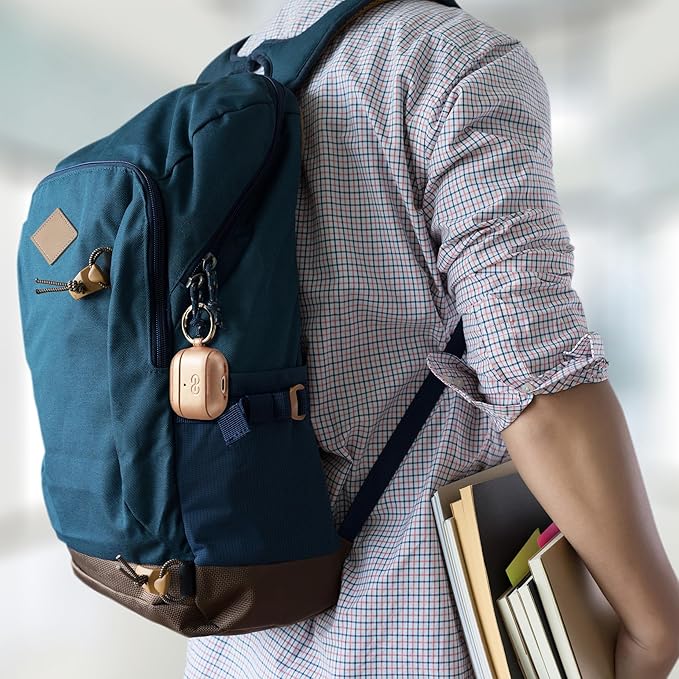 Dreem Om Case Cover with Keychain Clip Compatible with AirPods 4 for Apple AirPods 4th Generation, Vegan Leather AirPod Case for Men & Women, Luxury Earbuds Accessory for iPhone - Rose