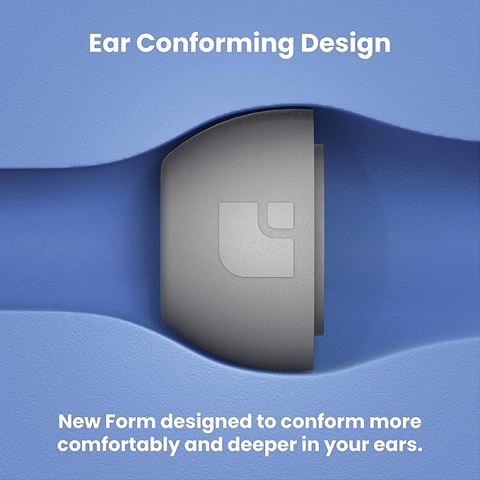Foam Masters Ultra-Premium Memory Foam Ear Tips for AirPods Pro 1st & 2nd Gen | 3 Pairs | New Ver. | Secure Fit | Super Comfort | Better Noise Cancel | Replacement Buds (Large, Gray)