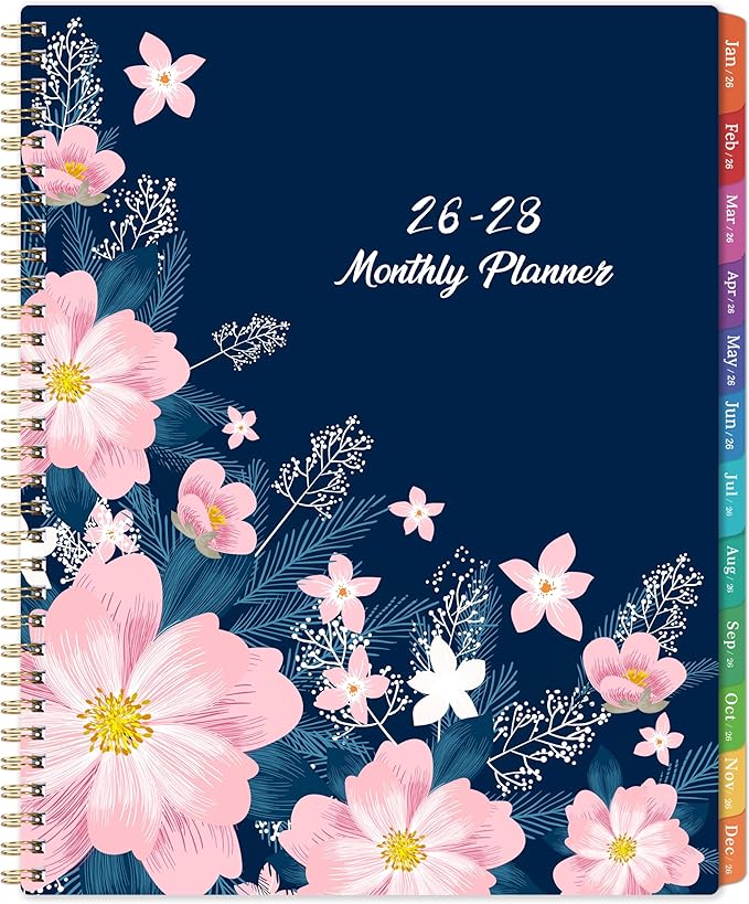 2026-2028 Monthly Planner - Jan 2026 - Dec 2028, 3 Year Months Planner, 2026-2028 Calendar, 9" x 11", Notes Pages, Inner Pocket, 36 Monthly Tabs