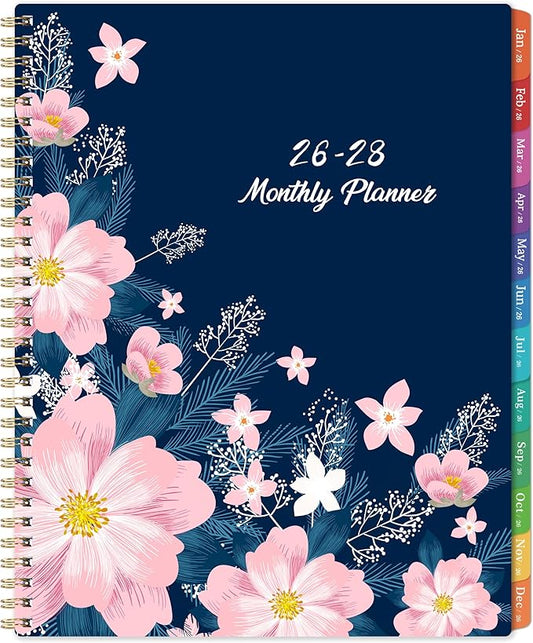 2026-2028 Monthly Planner - Jan 2026 - Dec 2028, 3 Year Months Planner, 2026-2028 Calendar, 9" x 11", Notes Pages, Inner Pocket, 36 Monthly Tabs