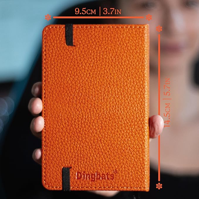Dingbats* Wildlife A6 Plain Pocket Notebook - PU Leather Hardcover - Small Writing Journal for Work, Travel - Pocket, Elastic Closure, Bookmark