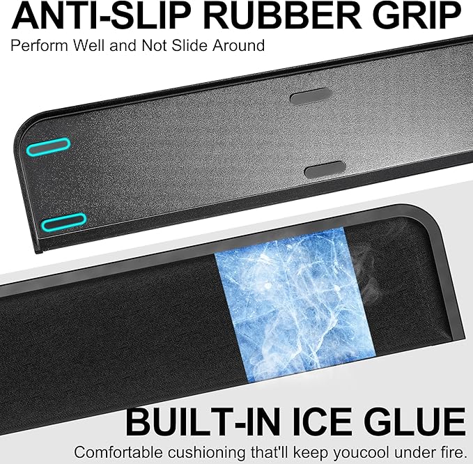 Computer Keyboard Wrist Rest Pad, Ergonomic Soft Memory Foam Wrist Support w/Anti-Slip Rubber Base, Black (Ice Silk Cloth, 17.48 in*3.54 in*1.1 in)