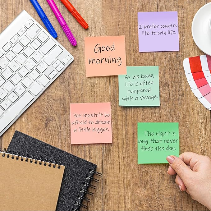 BAYTORY 640 Sheets Pop Paper Up Sticky Notes, 3 x 3 Inches, Self-Sticky Note Pads, Yellow Gradient Sticky Pads, Memo Pads for School Office Home Desk Accessories (Yellow Series)