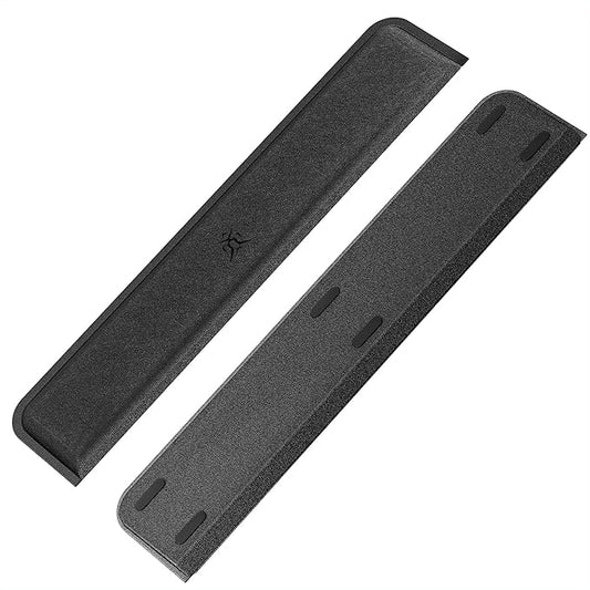 Computer Keyboard Wrist Rest Pad, Ergonomic Soft Memory Foam Wrist Support w/Anti-Slip Rubber Base, Black (Ice Silk Cloth, 17.48 in*3.54 in*1.1 in)