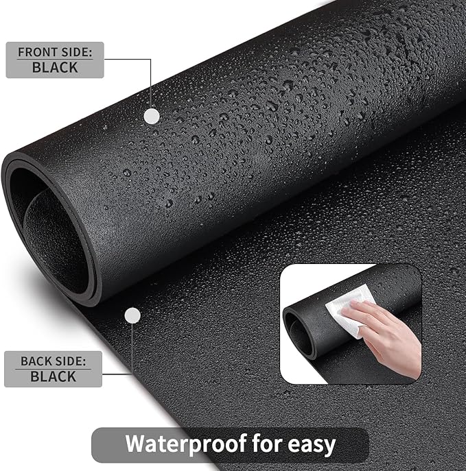 KINGFOM Desk Pad Office Desktop Protecter, PU Leather Desk Mat Blotters Organizer with Comfortable Writing Surface (23.6" x 11.8", Black)