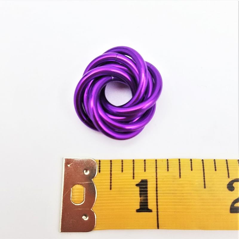 Möbii Fidget Ball (Solid Color): Quiet Mobius ADHD Anxiety Stim Stress Relief Toy Tool for Home Travel Office or Desk (Small, Half, Emerald)