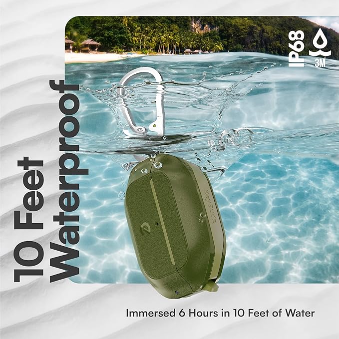 Keybudz for AirPods Pro Case with Lock - Fully Waterproof AirPods Pro 2nd Generation Case Cover - Keychain, Rugged Tough Protection, Hard Shell and Carabiner for USB-C/Lightning (Forest Green)