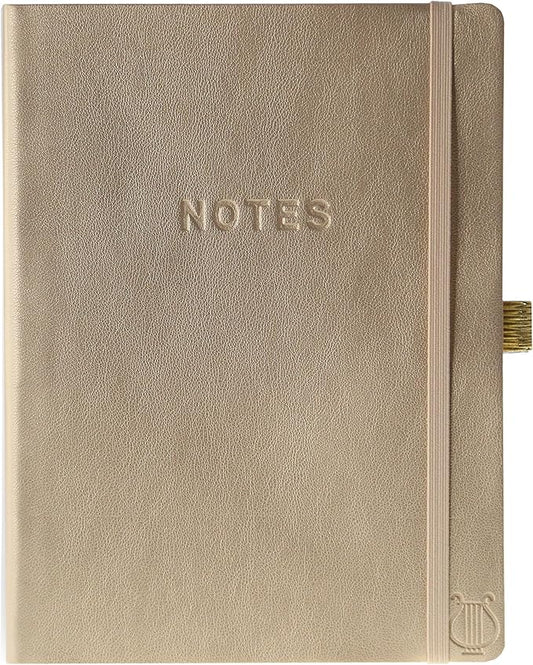 Graphique Apollo Vegan Leather Journal, Hardcover Diary Notebook for Writing, 192 Lined Pages, 6” x 8”