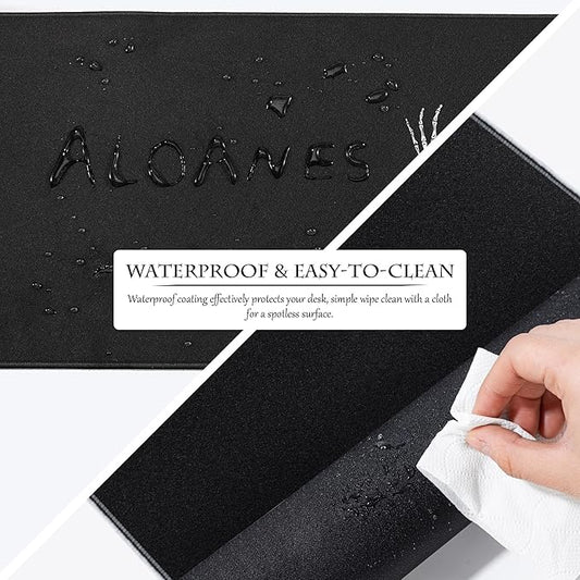 ALOANES Waterproof Mouse Pad with Durable Stitched Edge, Large Gaming Keyboard Pad, Non-Slip Rubber Base, Extended Desk pad for Gamer, Office & Home, Right Skeleton Mousepad 27.6''x 11.8''x 0.12''