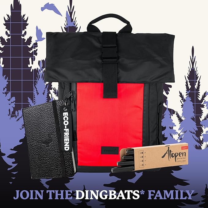 Dingbats* Wildlife A6 Plain Pocket Notebook - PU Leather Hardcover - Small Writing Journal for Work, Travel - Pocket, Elastic Closure, Bookmark