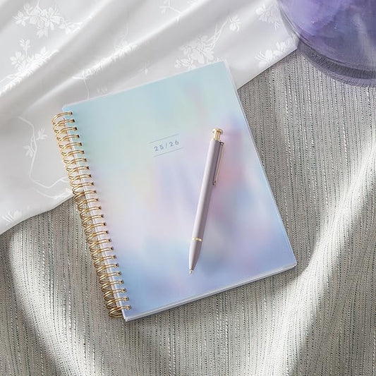 Blue Sky 2025-2026 Academic Year Weekly and Monthly Planner Calendar, July 2025 - June 2026, 12-Month, 5.8" x 8.6", Flexible Cover, Wirebound, Laminated Tabs, Storage Pocket, Borealis