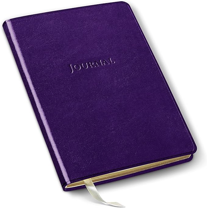 Gallery Leather Journal Notebook - 192 Pages, Softcover, For Men and Women, For Writing, Work & Travel, Handcrafted - Acadia Plum - 8 x 5.5, Desk Lined