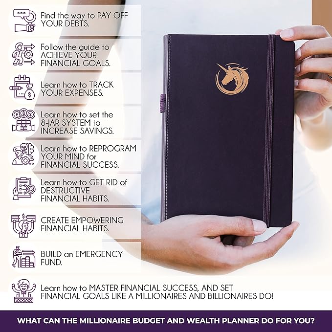 Financial Planner - Monthly Budget Planner & Monthly Bill Organizer | A 12-Month Journey to Financial Freedom | Bill Payment Tracker Organizer, Debt, Expense Tracker & Money Saving with Pockets