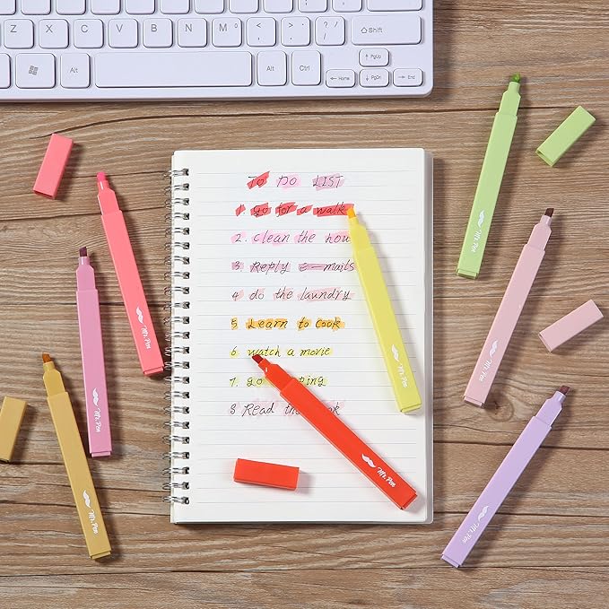 Mr. Pen- Aesthetic Highlighters, 8 Pack, Chisel Tip, Summer Morning, Cute Highlighters Assorted Colors