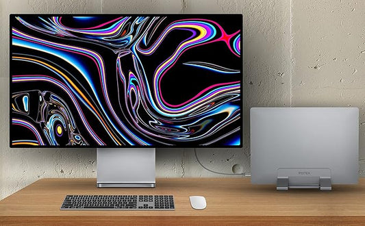 Aluminum Vertical Laptop Stand Dock Holder, Adjustable Slot Width 12-42mm, Space-Saving Upright Storage for MacBook and Laptops