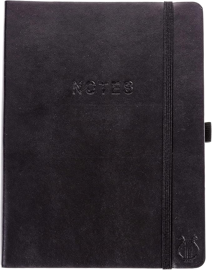 Graphique Apollo Vegan Leather Journal | Hardcover Notebook | 192 Lined Pages | Inner Pocket, Pen Loop, Elastic Closure | Work, Diary, Notes | 6” x 8”