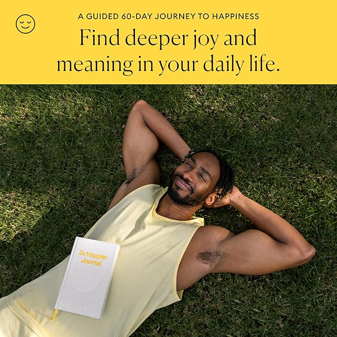 Intelligent Change Prince EA 3x Happier Journal - Guided Self Care 2025 Gratitude, For Men and Women with Daily Prompts, Inspirational Guides and Motivation for Enhanced Joy, Mindfulness & Well-Being