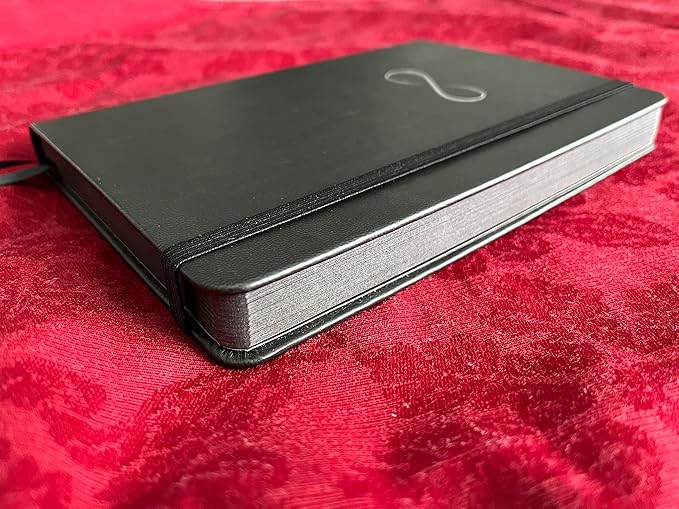 Black Page Bullet Dot Grid Journal with Black Paper Blackout Notebook Thick 150gsm A5