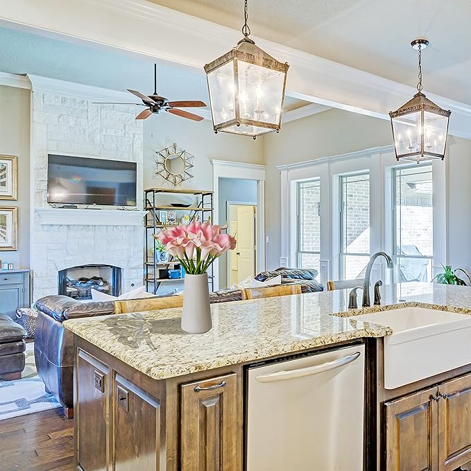 Mandy's PU Light Pink Calla Lily Artificial Flowers 20 Stems 13.5in Faux Realistic Centerpiece DIY Bridal Bouquet Home Décor