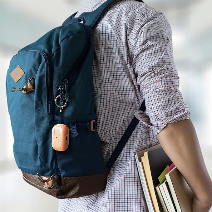 Dreem Om Case Cover with Keychain Clip Compatible with AirPods Pro 2/Pro, Protective One-Piece Hard Shell, Luxury Vegan Leather AirPod Pro Case 2nd/1st Generation with Separate Clip [Rose]