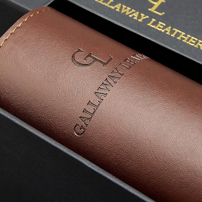 Gallaway Leather Desk Mat - Office Writing Pad, Medium 24" x 14" Dark Brown, Gift Ready Elegant Computer Desk Cover Protector