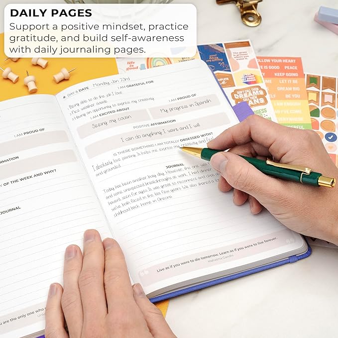 Clever Fox Positivity Daily Gratitude & Affirmation Journal with Prompts Motivational Mental Health Journal for Women & Men with Habit Tracker Lasts 6 Months, A5 Size (Lavender)