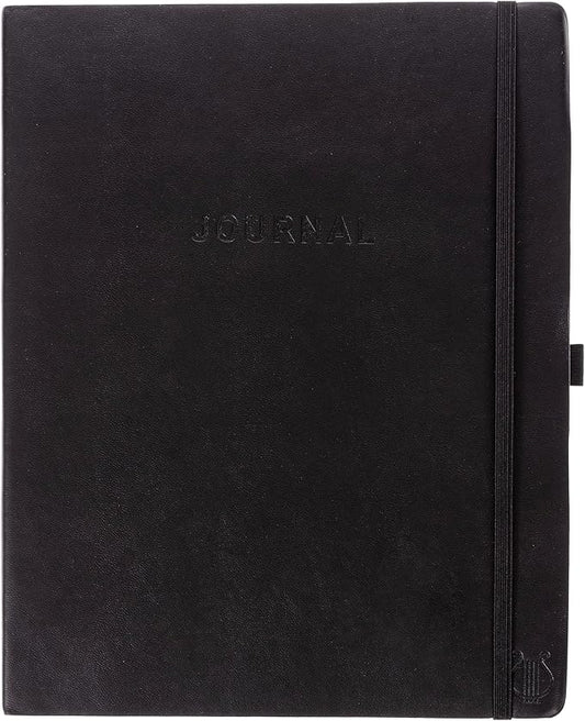 Graphique Apollo Vegan Leather Journal | Hardcover Notebook | 192 Lined Pages | Inner Pocket, Pen Loop, Elastic Closure | Work, Diary, Notes | 8” x 10”