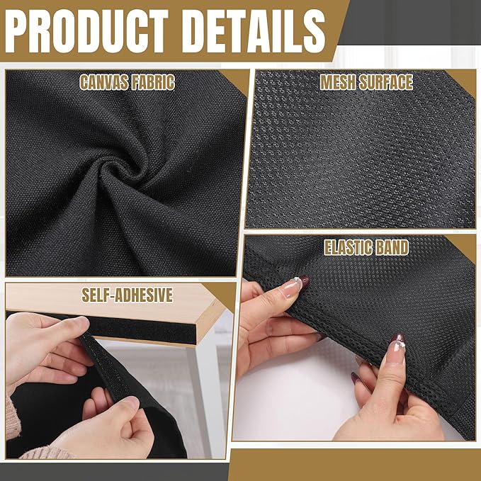 MABOZOO 60" Under Desk Privacy Panel and 28" Cable Management Net - 2pcs, Cord Organizer and Skirt for Home Office or Standing Workstation