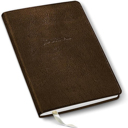 Gallery Leather Journal Notebook - 192 Pages, Softcover, For Men and Women, For Writing, Work & Travel, Handcrafted - Freeport Metallic Bronze - 8 x 5.5, Desk Lined