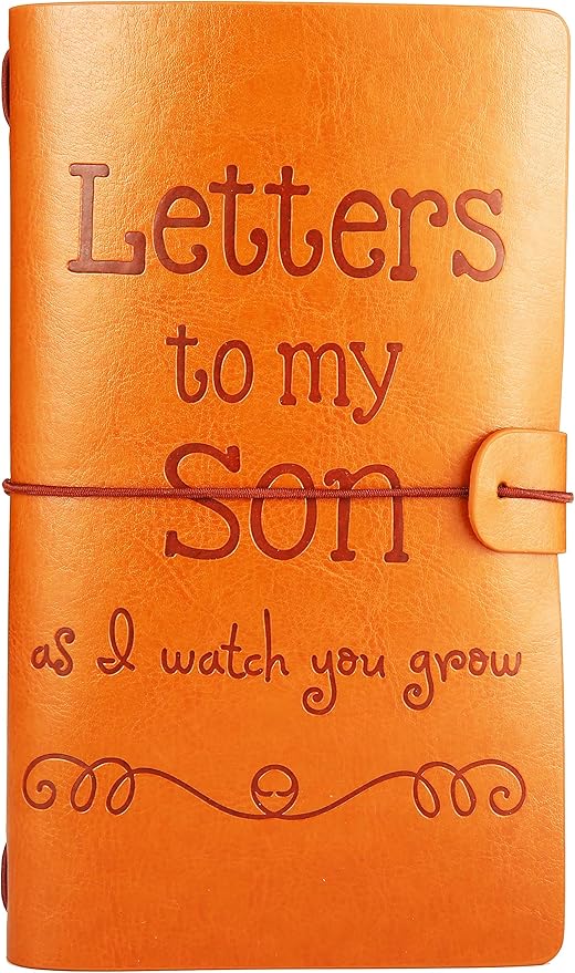 Son Gift-Baby Journal Gift Shower for Son-Letters to My Son,As I Watch You Grow-Baby Boy Keepsake-Mother to Son Gift-Refillable Photo Diary Journal-Memory Notebook Gift