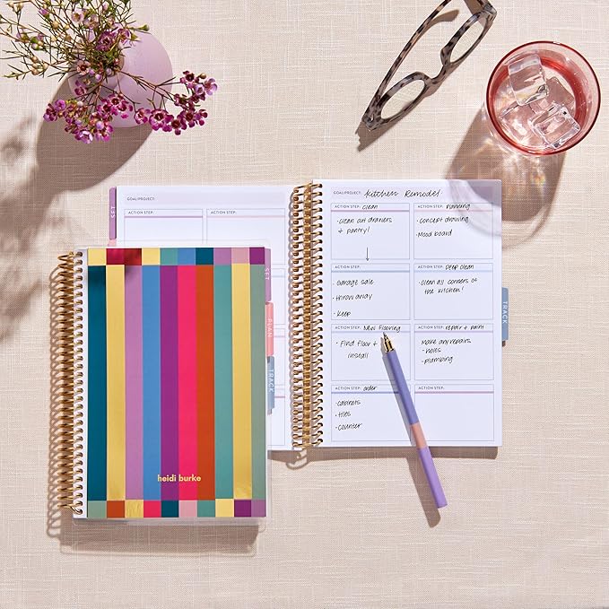 Erin Condren A5 Spiral Productivity Planner | Features Pages of Thick, Bleed Resistant 80 lb. Paper to Boost Productivity