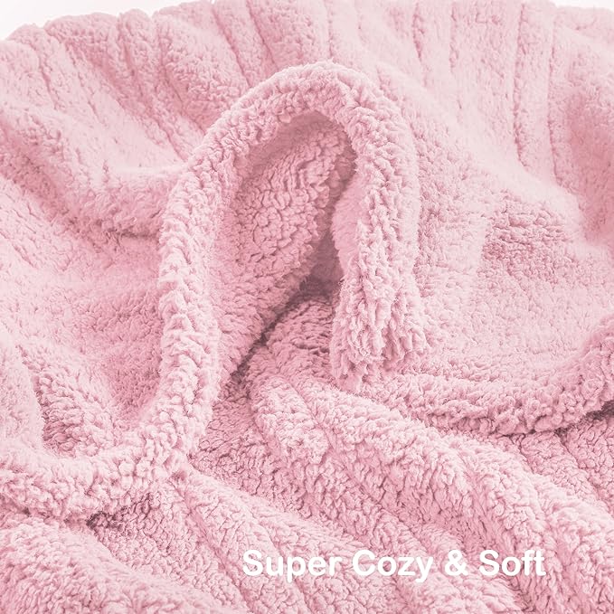 Electric Heated Blanket 6 Heating Settings & 10H Auto Off Full 72×84 Ultra-Soft Warm Machine Washable Home Office Light Pink