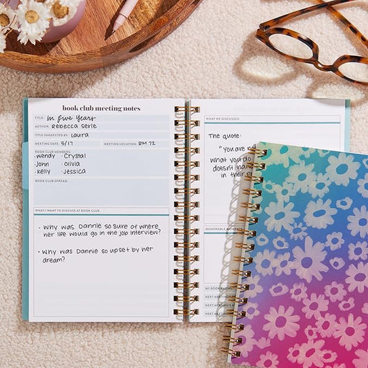 Erin Condren Inspired Collection A5 Reading Log - In a Daze Cover