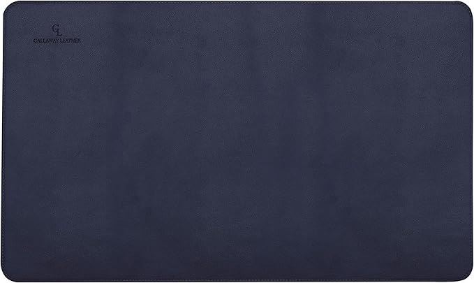 Gallaway Leather Desk Pad – 25 x 17 inch - Desk Mat Home Office Desk Accessories Desktop Protector XXL Mouse Pad Writing Desk Blotter - Navy Blue - Medium